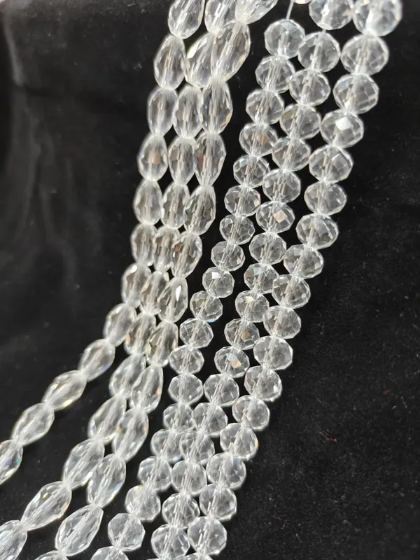 8x11mm_Teardrop_+_8mm_Round_Crystal_White_Beads_|_Bulk_Pack_–_3_lines_each