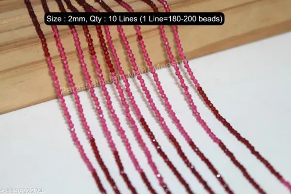 Fuchsia_+_Garnet_Faceted_Glass_Beads_|_2mm_|_~1800_beads