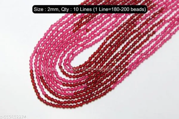 Fuchsia_+_Garnet_Faceted_Glass_Beads_|_2mm_|_~1800_beads
