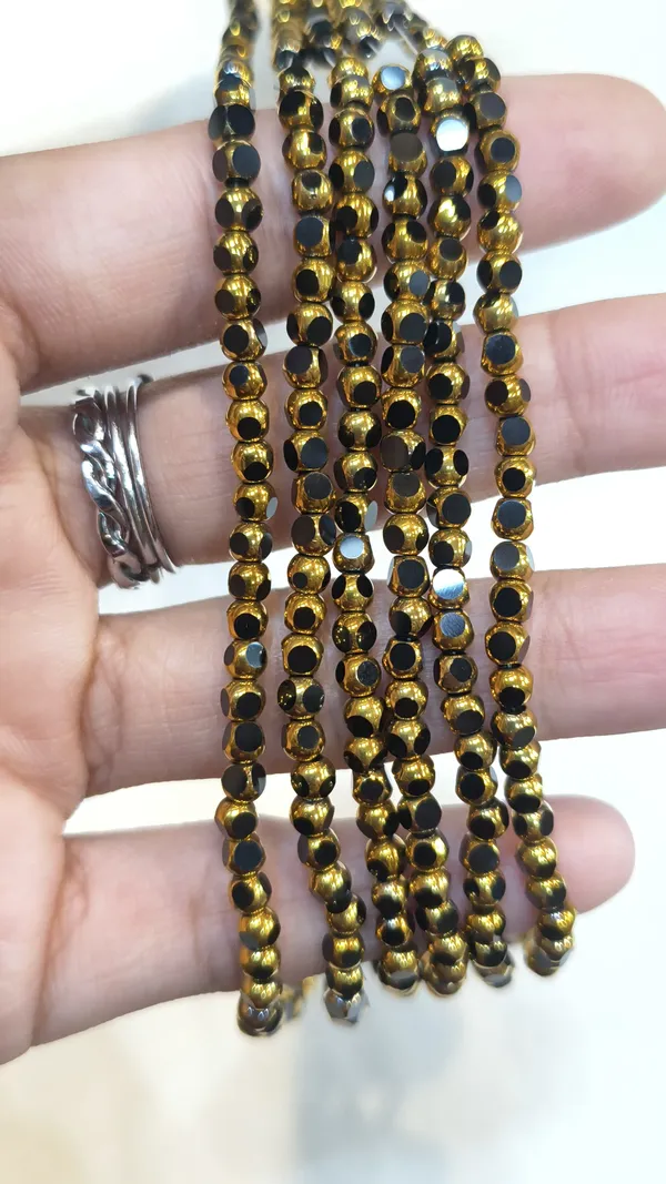 Assorted_Half-Gold_Glass_Beads_|_3mm_|_6_strands_x_80_beads_each_(Total_480_beads)