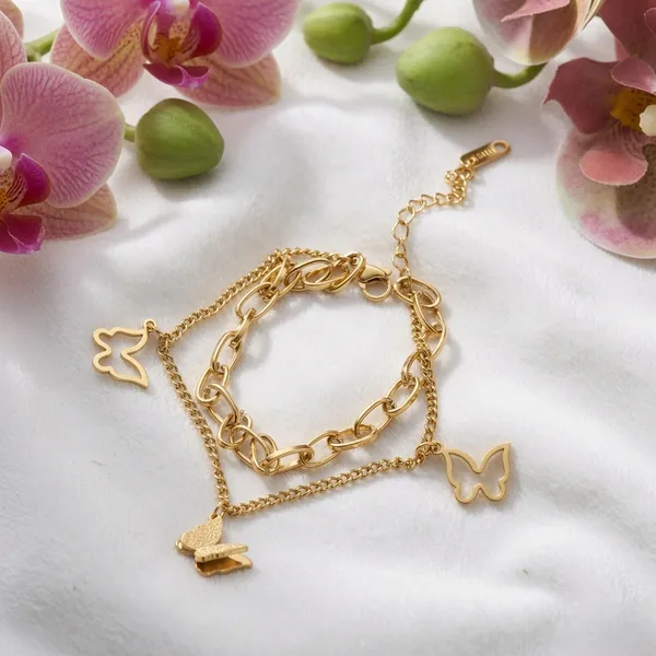 Ready_to_Fly_|_Butterfly_Charms_Gold_Plated_Bracelet_|_1_Piece