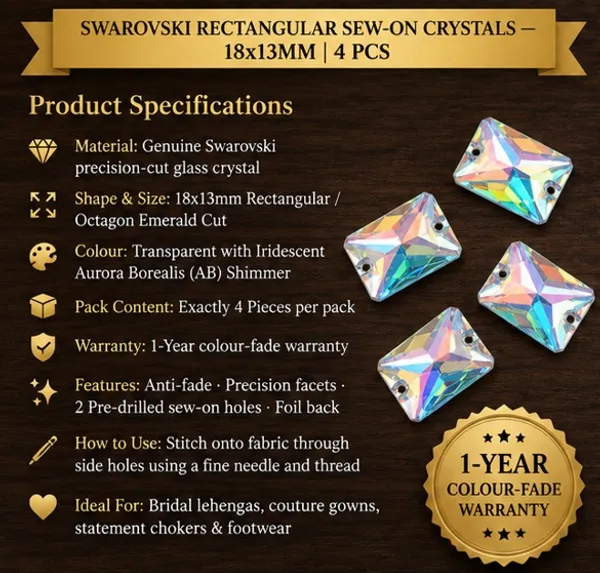 Genuine_Swarovski_Transparent_Sew-On_Rhinestone_Crystals_|_18x13mm_|_Pack_of_4