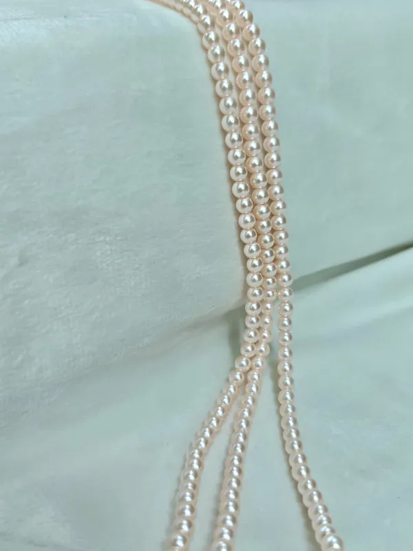 Peach_Lustre_Pearl_Beads_|_4,6,8mm_|_3_Lines_(16_inches)