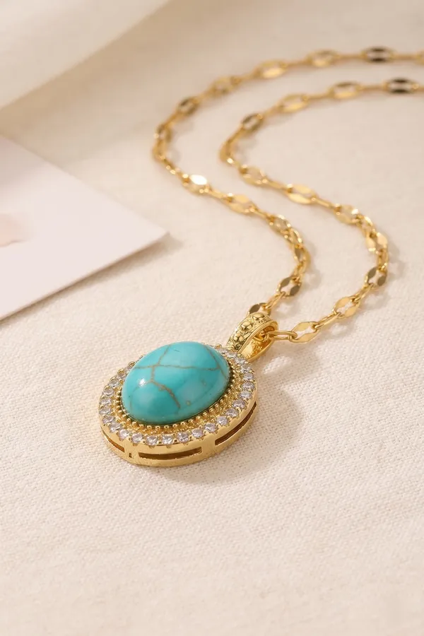The_Blue_Summons_-_Gold_|_18K_Gold_Plated_Turquoise_Halo_Anti_Tarnish_Necklace__|_1_Piece