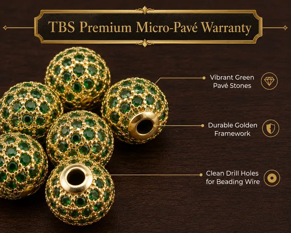 Green_And_Golden_Cubic_Zirconia_Ball_Beads_|_4/6/8/10mm_|_10_Pcs
