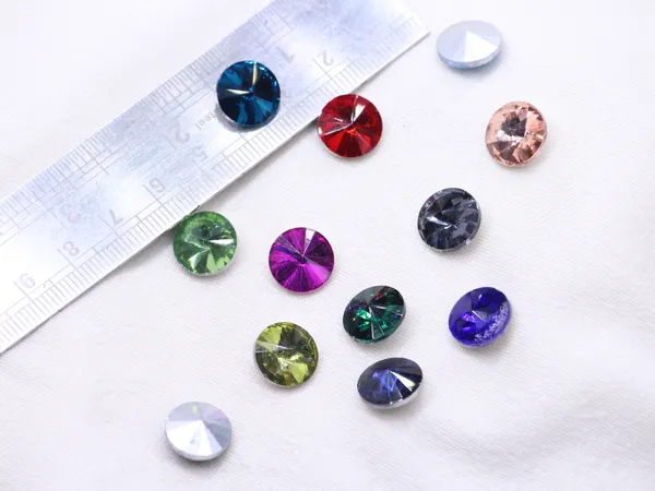 Fancy_Glass_Round_Rhinestones_-_Faceted_|_10*14mm,_13*18mm_|_50_Pcs_|_Unique_Colours