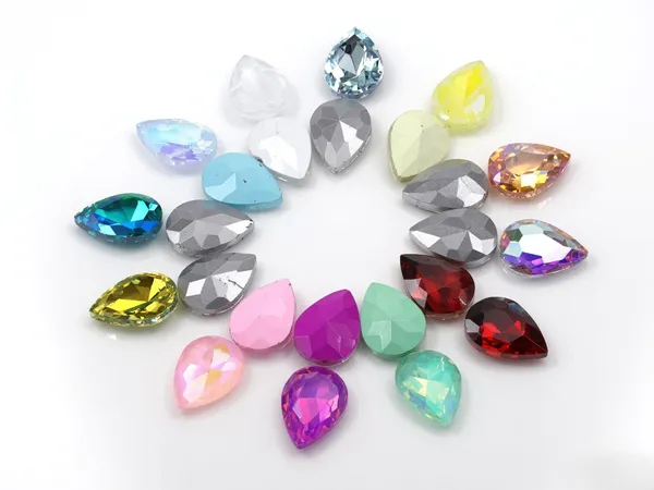 Fancy_Glass_TearDrop_Rhinestones_-_Faceted_|_10*14mm,_13*18mm_|_50_Pcs_|_Unique_Colours