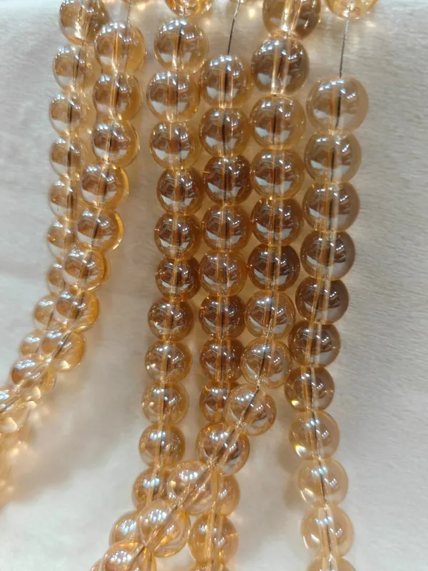 Golden_Transparent_Round_Glass_Beads_|_8mm_|_5_lines_(100_beads/line)