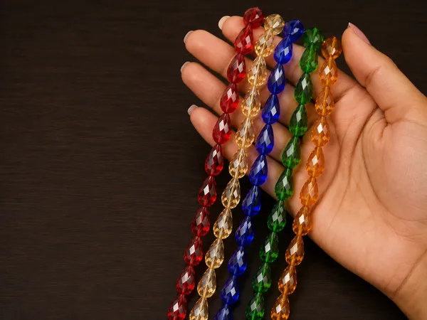Multi_Colour_Glass_Teardrop_Beads_|_10x15mm_|_5_Strands_x_45_Beads_(Total_225_beads)