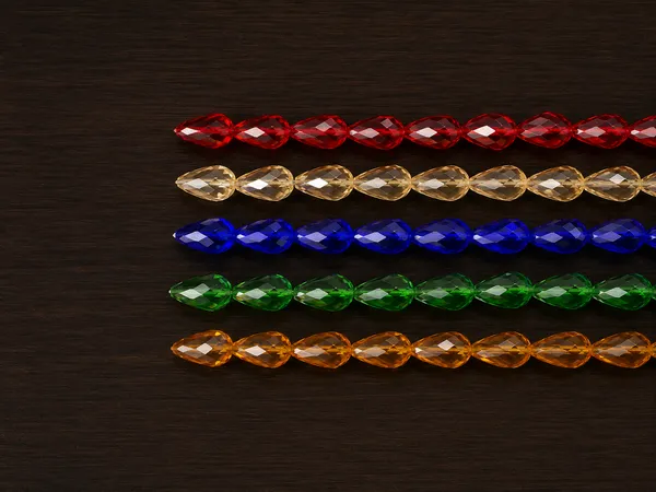 Multi_Colour_Glass_Teardrop_Beads_|_10x15mm_|_5_Strands_x_45_Beads_(Total_225_beads)