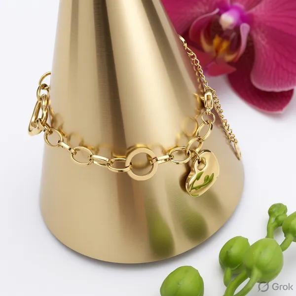 Heart_on_Sleeve_|_Heart_Charm_Gold_Plated_Bracelet_|_1_Piece