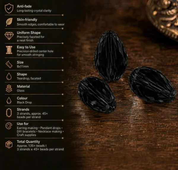 Black_Drop_Glass_Teardrop_Beads_|_8x11mm_|_3_strands_x_45+_beads_each_(Total_135+_beads)
