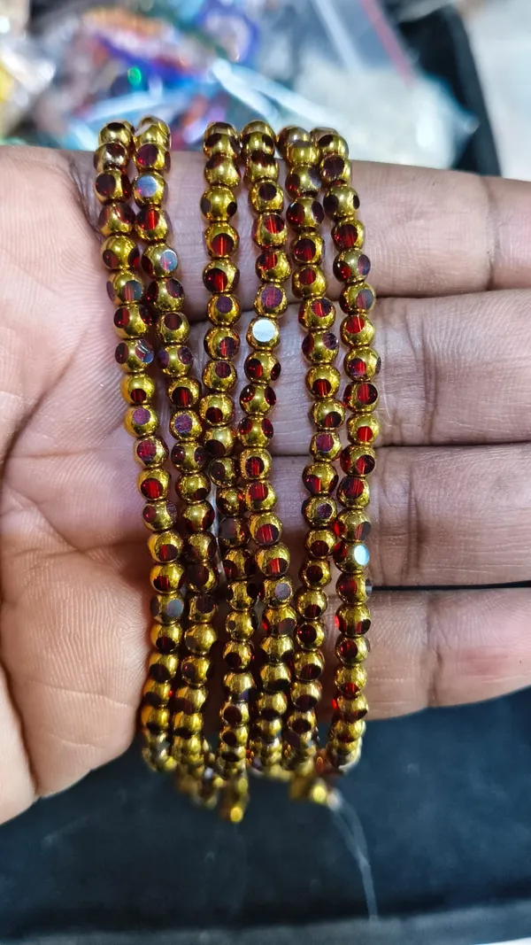 Assorted_Half-Gold_Glass_Beads_|_3mm_|_6_strands_x_80_beads_each_(Total_480_beads)