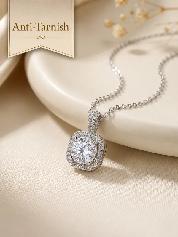 The_Silver_Lining_|_Silver_Plated_Cubic_Zirconia_Solitaire_Halo_Anti_Tarnish_Necklace__|_1_Piece