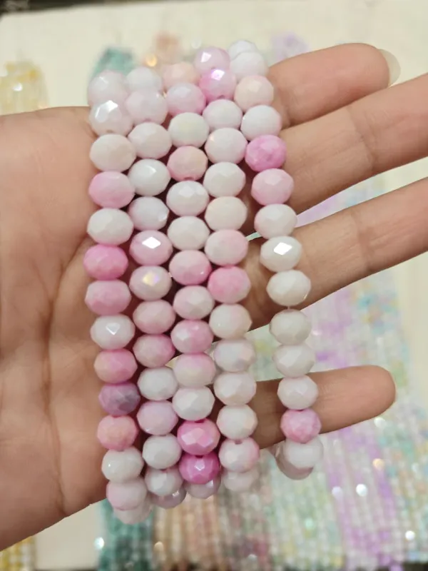 Pastel_Colour_Faceted__Glass_Beads_8mm_|_5_Strands_(60_Beads/Strand)