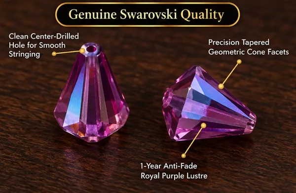 Genuine_Swarovski_Purple_Cone_Crystal_Beads_|_6mm_|_Pack_of_10
