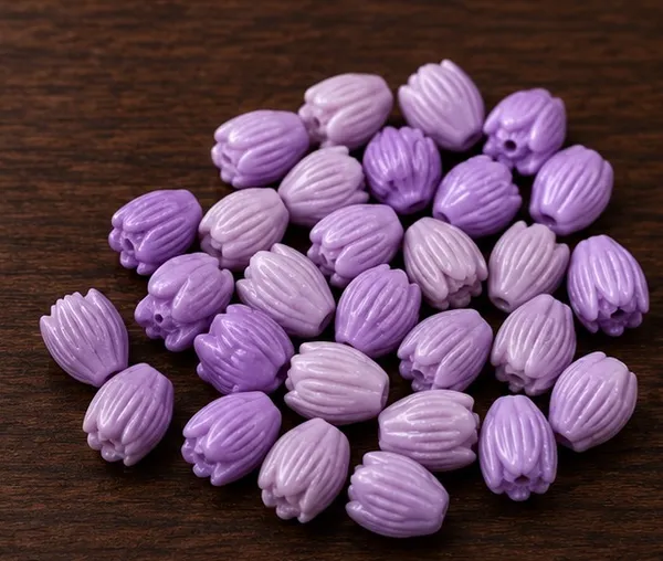 Purple_Flower_Glass_Beads_|_7x9mm_|_Pack_of_36