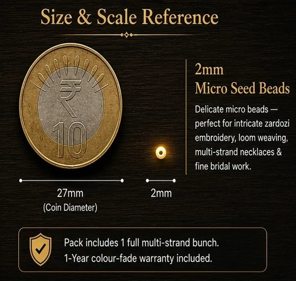 Golden_Lustre_Glass_Seed_Beads_|_2mm_|_1_Bunch