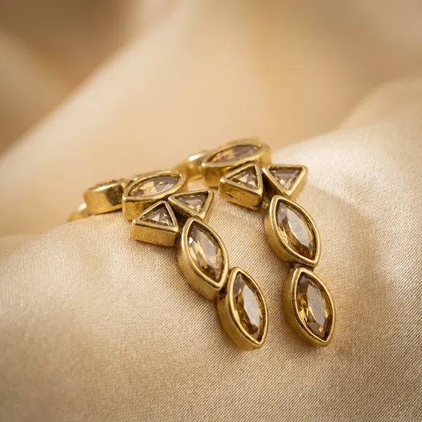 Mix_Shape_Glass_Golden_Kundan_Flatback_Stones_|_500_Pcs_|_Sticking_Purpose