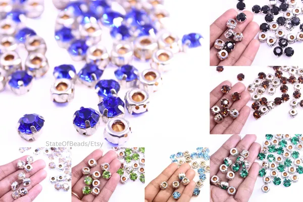 Preciosa_Green_Chaton_Sew-On_Crystals_|_8mm_|_Pack_of_36