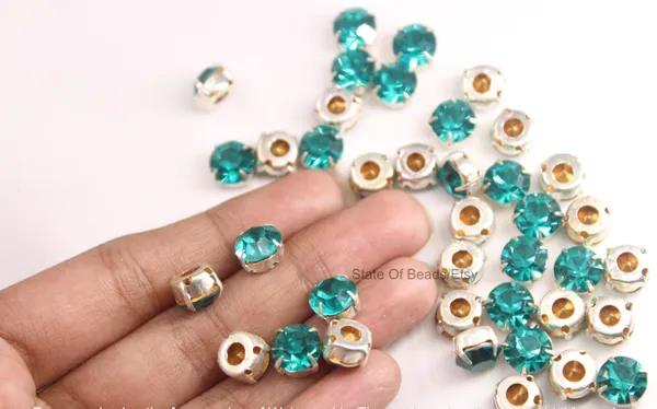 Preciosa_Green_Chaton_Sew-On_Crystals_|_8mm_|_Pack_of_36