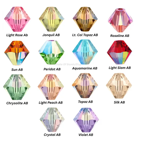 Genuine_Swarovski_Multicolour_Bicone_Crystal_Beads_|_5mm_|_36_Pcs