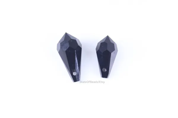 Genuine_Swarovski_Black_Teardrop_Charm_Beads_|_4_Pcs