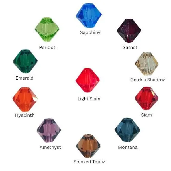 Genuine_Swarovski_Multicolour_Bicone_Crystal_Beads_|_6mm_|_36_Pcs