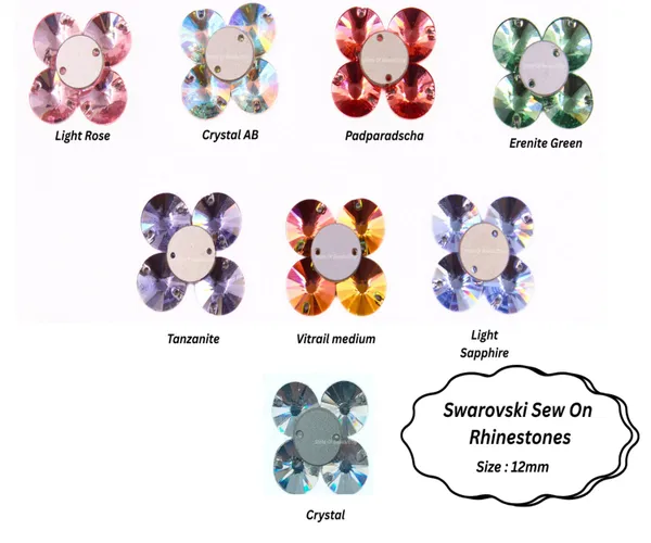 Genuine_Swarovski_Green_Rivoli_Sew-On_Crystals_|_12mm_|_2-Hole_|_Pack_of_12