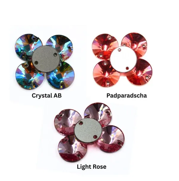 Genuine_Swarovski_Green_Rivoli_Sew-On_Crystals_|_12mm_|_2-Hole_|_Pack_of_12