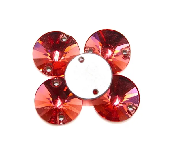 Genuine_Swarovski_Green_Rivoli_Sew-On_Crystals_|_12mm_|_2-Hole_|_Pack_of_12