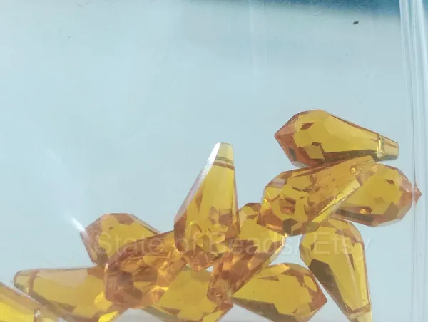Genuine_Swarovski_Yellow_Teardrop_Charm_Beads_|_7.5mm_|_4_Pcs