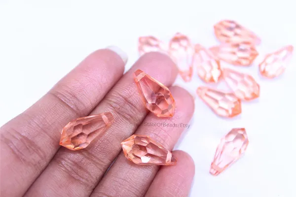 Genuine_Swarovski_Orange_Teardrop_Charm_Beads_|_6.5mm_|_4_Pcs