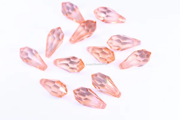 Genuine_Swarovski_Orange_Teardrop_Charm_Beads_|_6.5mm_|_4_Pcs