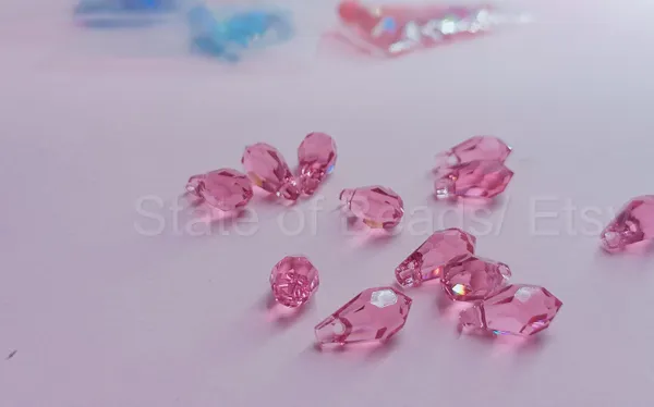 Genuine_Swarovski_Pink_Teardrop_Charm_Beads_|_5.5mm_|_4_Pcs