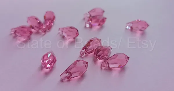 Genuine_Swarovski_Pink_Teardrop_Charm_Beads_|_5.5mm_|_4_Pcs