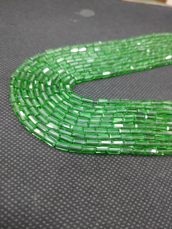 Green_Faceted_Tube_Glass_Beads_|_6mm_|_~400_beads