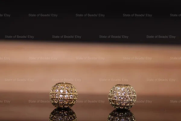 Green,_Red_And_Golden_Cubic_Zirconia_Ball_Beads_|_4/6/8/10mm_|_10_Pcs