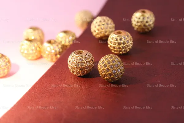 Green,_Red_And_Golden_Cubic_Zirconia_Ball_Beads_|_4/6/8/10mm_|_10_Pcs