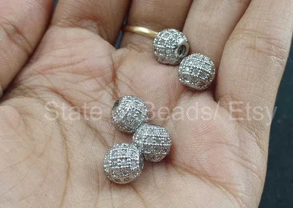 Silver_Cubic_Zirconia_Ball_Beads_|_6mm_|_10_Pcs