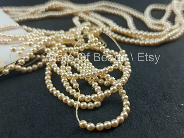 Genuine_Swarovski_Golden_Crystal_Pearl_Beads_|_Pack_of_5_line_|_2mm_to_8mm_available