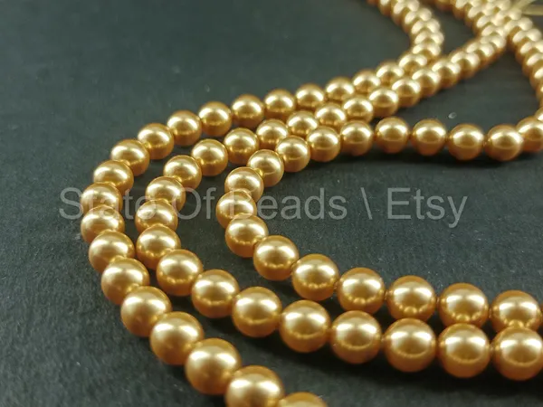 Genuine_Swarovski_Golden_Crystal_Pearl_Beads_|_Pack_of_5_line_|_2mm_to_8mm_available