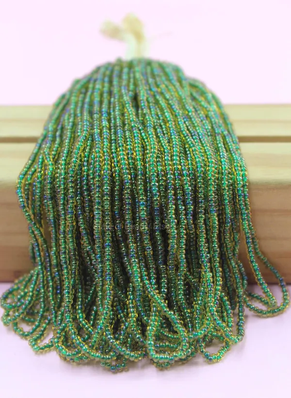 Green_Colour_Lined_Seed_Beads_2Mm_|_1_Bunch