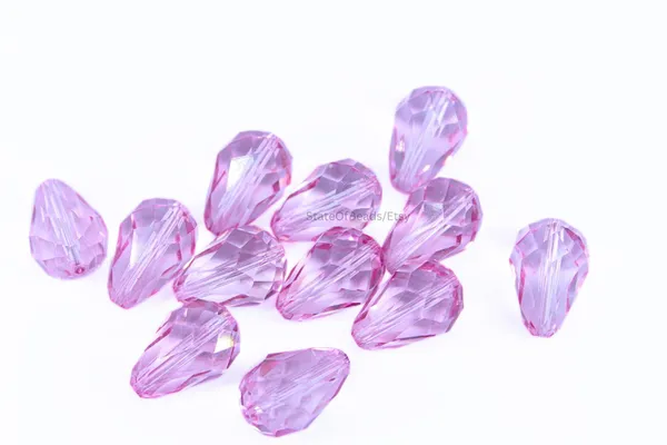 Genuine_Swarovski_Pink_Teardrop_Charm_Beads_|_18mm_|_4_Pcs
