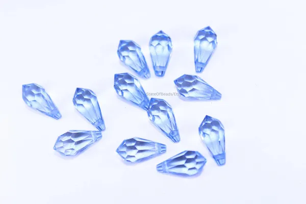 Genuine_Swarovski_Blue_Teardrop_Charm_Beads_|_13mm_|_4_Pcs