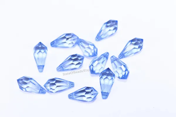 Genuine_Swarovski_Blue_Teardrop_Charm_Beads_|_13mm_|_4_Pcs