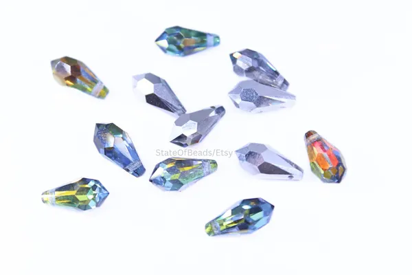 Genuine_Swarovski_Multicolour_Teardrop_Charm_Beads_|_13mm_|_4_Pcs