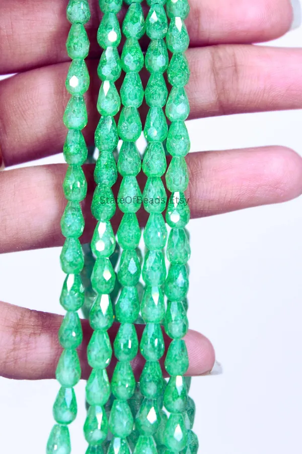 Multi_Colour_Cubic_Zirconia_Glass_Teardrop_Beads_|_4mm_|_1_strand_x_xx_beads_(Total_xx_beads)_(14_Inches)