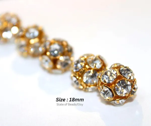 Genuine_Swarovski_Crystal_Rhinestones_Ball_with_Golden_Polish_|_18mm_|_Pack_of_8