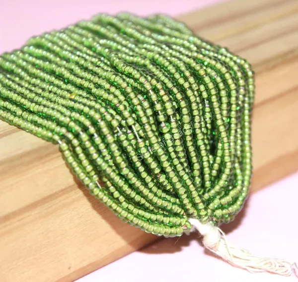 Green_Colour_Lined_Glass_Seed_Beads_|_2mm_|_1_Bunch